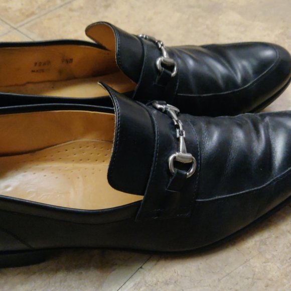 Massimo Matteo 9.5M horsebit loafers black silver buckle 7260 made in Italy main image 4